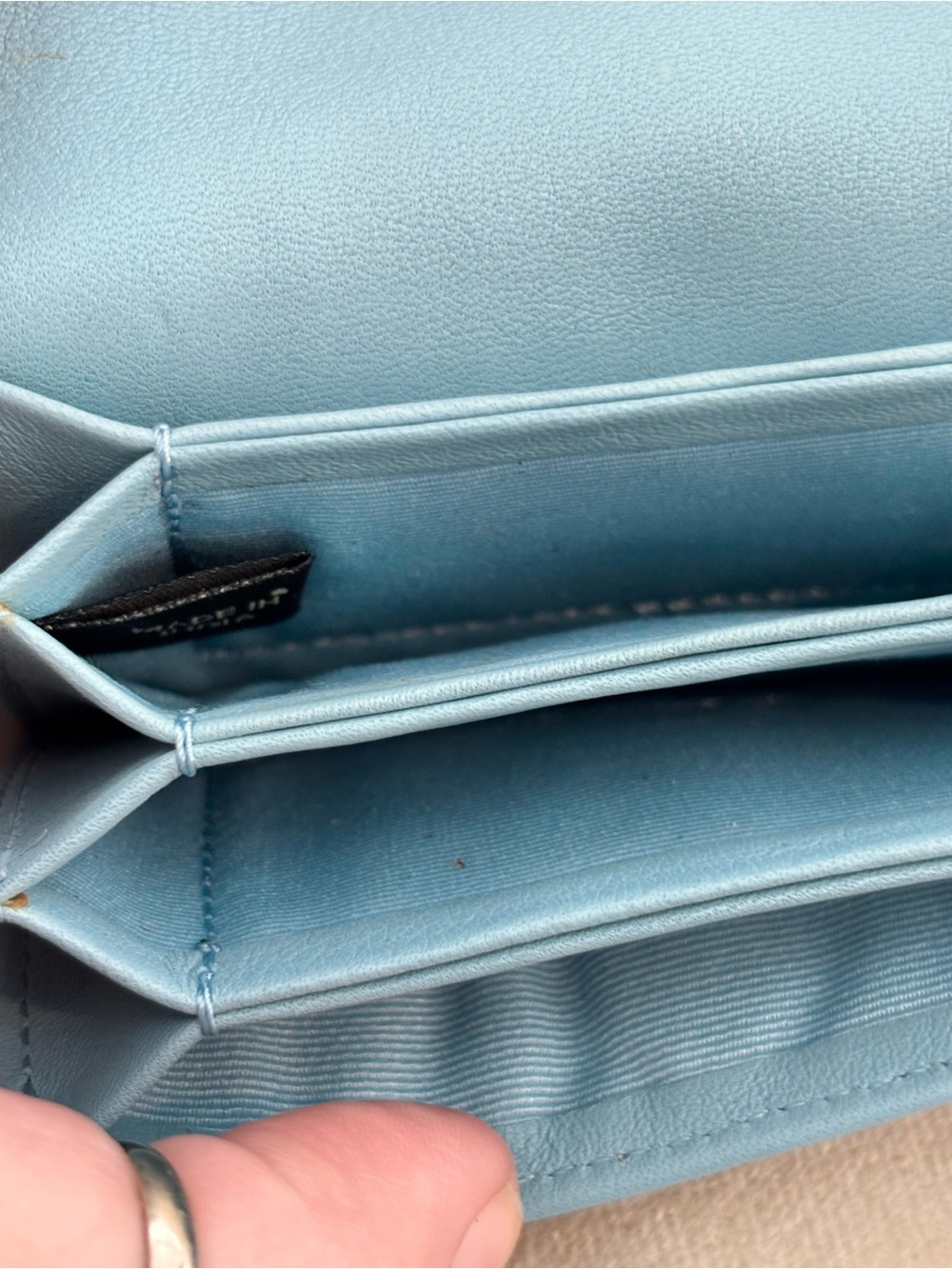 COACH Legacy Light Blue Compact Accordian Wallet NEW - Picture 10 of 14